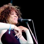 Tonya Jackson with Keller Williams at DelFest 2013 - photo © G. Milo Farineau