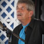 Dennis Daniels with Malpass Brothers at the 2016 Delaware Valley Bluegrass Festival - photo by Frank Baker