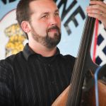 Zak McLamb with The Malpass Brothers at the 2016 Delaware Valley Bluegrass Festival - photo by Frank Baker