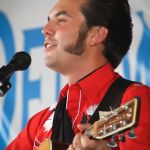 Christopher Malpass with The Malpass Brothers at the 2016 Delaware Valley Bluegrass Festival - photo by Frank Baker