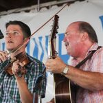 Patrick McAvinue and Audie Blaylock at the 2016 Delaware Valley Bluegrass Festival - photo by Frank Baker