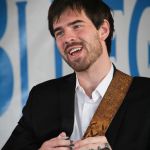Cory Walker with Chris Henry & the Hardcore Grass at the 2016 Delaware Valley Bluegrass Festival - photo by Frank Baker