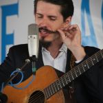 Snidely Whiplash... er, Chris Henry at the 2016 Delaware Valley Bluegrass Festival - photo by Frank Baker
