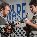 Bryan McDowell and Jarod Walker with The Claire Lynch Band at the 2016 Delaware Valley Bluegrass Festival - photo by Frank Baker