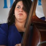 Beth Lawrence with Sister Sadie at the 2016 Delaware Valley Bluegrass Festival - photo by Frank Baker