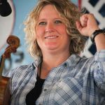 Deanie Richardson with Sister Sadie at the 2016 Delaware Valley Bluegrass Festival - photo by Frank Baker
