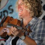 Deanie Richardson with Sister Sadie at the 2016 Delaware Valley Bluegrass Festival - photo by Frank Baker