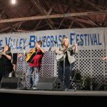 Gena Britt's daughter Jalyn dances with Sister Sadie at the 2016 Delaware Valley Bluegrass Festival - photo by Frank Baker