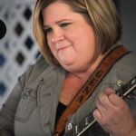 Gena Britt with Sister Sadie at the 2016 Delaware Valley Bluegrass Festival - photo by Frank Baker