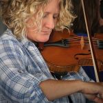 Deanie Richardson with Sister Sadie at the 2016 Delaware Valley Bluegrass Festival - photo by Frank Baker