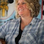 Deanie Richardson with Sister Sadie at the 2016 Delaware Valley Bluegrass Festival - photo by Frank Baker