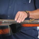 Fred Travers with Seldom Scene at the 2016 Delaware Valley Bluegrass Festival - photo by Frank Baker