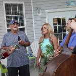 Rhonda Vincent sings with The Osborne Brothers at the party held Lance LeRoy's honor - photo © Dreama Stephenson Photography
