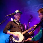 Chris Pandolfi with The Infamous Stringdusters at the 2013 Festy - photo © Gina Elliott Photography