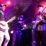 John Scofield jamming with The Infamous Stringdusters at the 2013 Festy - photo © Gina Elliott Photography
