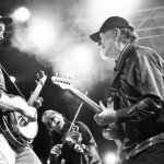 John Scofield jamming with The Infamous Stringdusters at the 2013 Festy - photo © Gina Elliott Photography