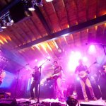 John Scofield jamming with The Infamous Stringdusters at the 2013 Festy - photo © Gina Elliott Photography