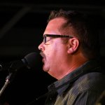 Russell Johnson with The Grass Cats at the 2014 Delaware Valley Bluegrass Festival - photo by Frank Baker