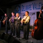 Ralph Stanley and the Clinch Mountain Boys with Ralph Stanley II at the 2014 Delaware Valley Bluegrass Festival - photo by Frank Baker