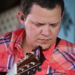Caleb Smith with Balsam Range at the 2014 Delaware Valley Bluegrass Festival - photo by Frank Baker
