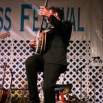 Jessie Baker with Dailey & Vincent at the 2014 Delaware Valley Bluegrass Festival - photo by Frank Baker