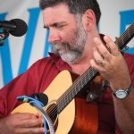 Steve Wright with Bob Amos & Catamount Crossing at the 2014 Delaware Valley Bluegrass Festival - photo by Frank Baker