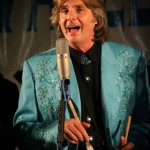 Harry Stinson with Marty Stuart at the Delaware Valley Bluegrass Festival (September 2012) photo by Frank Baker