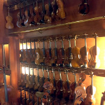 Pro Arte violin shop in Antwerp visited during the Po' Ramblin' Boys Back To The Mountains EuroTour 2016