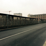 Berlin wall glimpsed during the Po' Ramblin' Boys' 2016 Back To The Mountains EuroTour