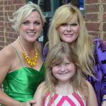 Rhonda Vincent with Jamie O'Neal and her daughter, Aliyah, at Food City Race Night in Bristol, TN (August 22, 2013)