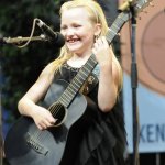 The littlest member of Coaltown Dixie at the 2013 Festival of the Bluegrass - photo © Estill Robinson