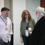 Stephen Mougin, Becky Buller, and Doyle Lawson at World of Bluegrass 2016 - photo by Frank Baker
