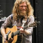 Frank Riche with Jenni Lyn Gardner on the Masters Stage at World of Bluegrass 2016 - photo by Frank Baker