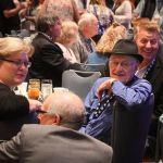 Nancy Cardwell, Jesse McReynolds, and Mike Scott at the Special Awards luncheon at World of Bluegrass 2016 - photo by Frank Baker