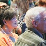 Lynn Morris and Marshall Wilborn at the Special Awards luncheon at World of Bluegrass 2016 - photo by Frank Baker Union