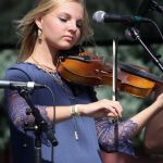 Carly Arrowood with Darin & Brooke Aldridge at Wide Open Bluegrass 2016 - photo by Frank Baker