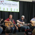 Scott Nygaard, Clay Jones, Zeb Snyder and Skip Cherryholmes at the guitar workshop during Wide Open Bluegrass 2016 - photo by Frank Baker