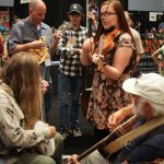 Exhibit Hall jam during Wide Open Bluegrass 2016 - photo by Frank Baker