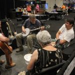 Exhibit Hall jam during Wide Open Bluegrass 2016 - photo by Frank Baker