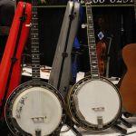 Stanley-signed banjo in the Exhibit Hall during Wide Open Bluegrass 2016 - photo by Frank Baker