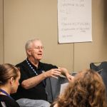 John Lawless leads a breakout in the Power of Language seminar at World of Bluegrass 2016 - photo by Frank Baker