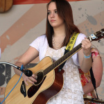 Mandy Howard with the Wheeling Park High School Bluegrass Band at Gettysburg (May 18, 2012) - photo by Frank Baker