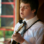 Isaac Viars with the Wheeling Park High School Bluegrass Band at Gettysburg (May 18, 2012) - photo by Frank Baker
