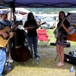 Johnny Williams (guitar) and Brandy Miller (banjo) jamming at Galax, 2012 - photo by Carol McDuffie
