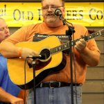 Keith Solomon (bass) and Eddie Gill (guitar) at Galax, 2012 - photo by Carol McDuffie