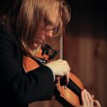 Nicky Sanders with Steep Canyon Rangers at the 2016 Sping Gettysburg Bluegrass Festival - photo by Frank Baker
