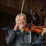 Rickie Simpkins with Seldom Scene at the 2016 Sping Gettysburg Bluegrass Festival - photo by Frank Baker