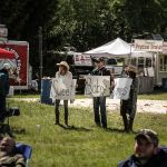 Making a request at the 2016 Sping Gettysburg Bluegrass Festival - photo by Frank Baker