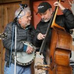 Rickie and Ronnie Simpkins with Seldom Scene at the 2016 Sping Gettysburg Bluegrass Festival - photo by Frank Baker