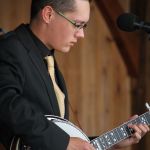 Daniel Patrick with Larry Sparks at the May 2016 Gettysburg Bluegrass Festival - photo by Frank Baker